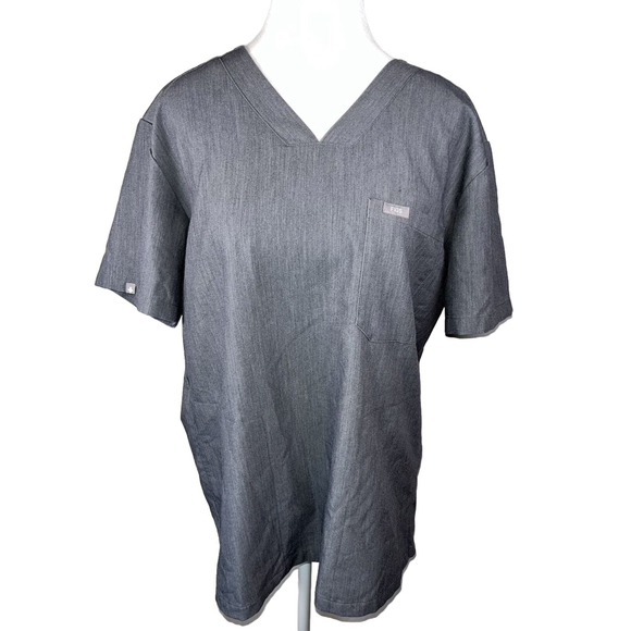 FIGS Tops - FIGS Women's Scrub Top Size M Gray Technical Collection Catarina One Pocket